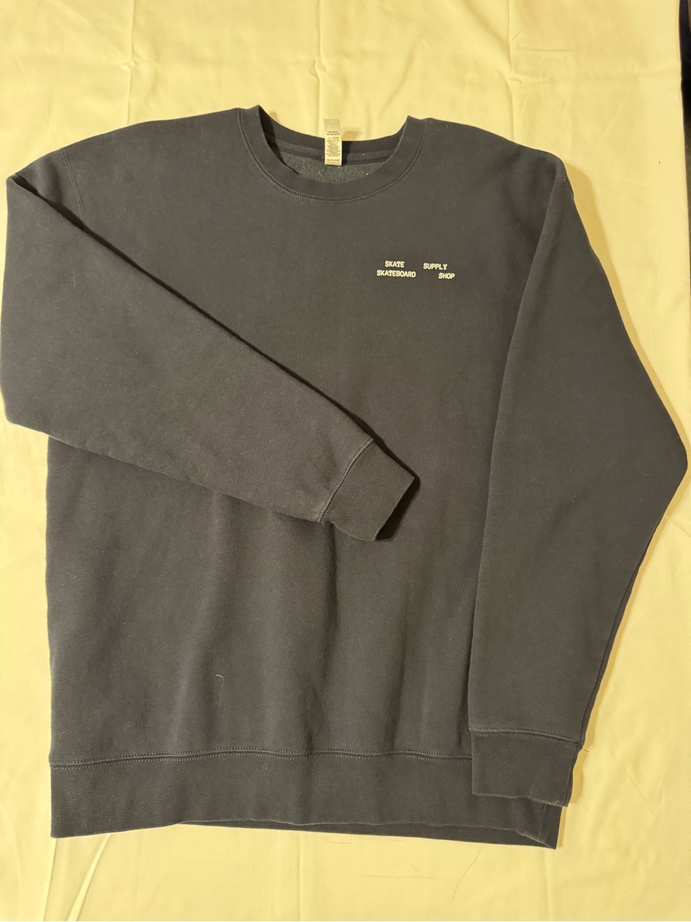 Skate Board Supply Shop Men’s Black Crewneck Sweatshirt